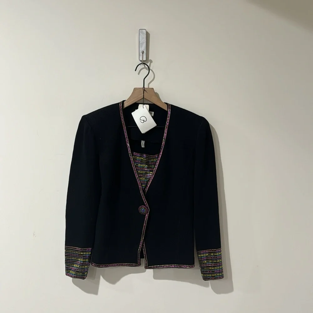 NEW • St. John’s by Marie Gray • Women’s Vintage Beaded Knit Skirt and Blazer 2